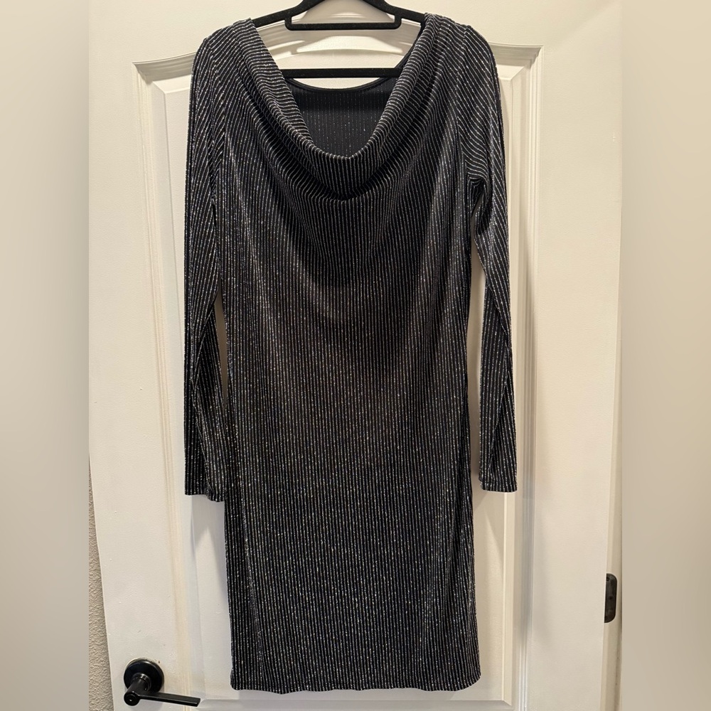 Michael Kors Black with Gold Stripes dress